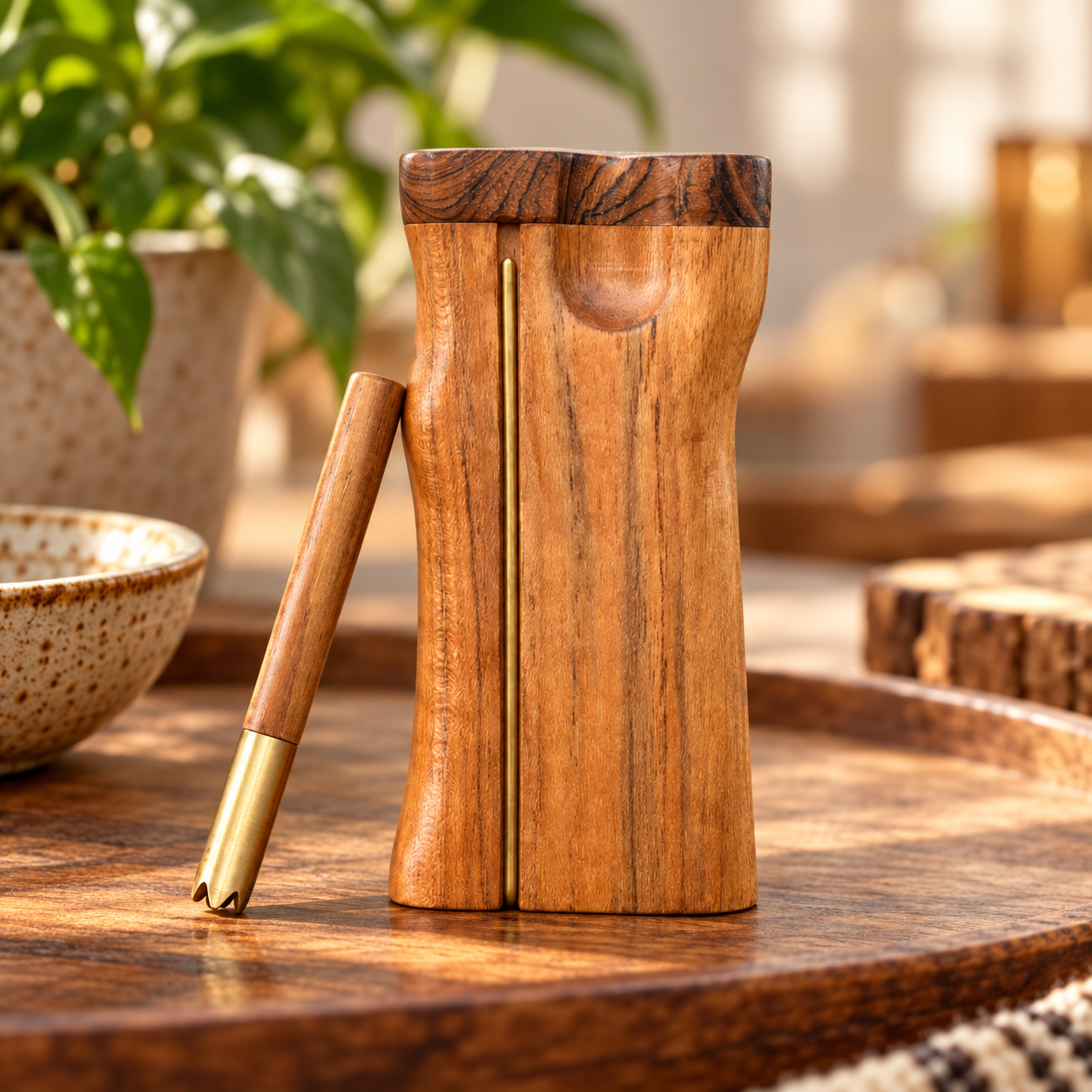 Old school wooden dugout with poker teak wood
