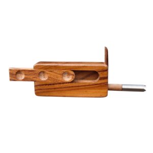 Wooden Dugout Set Teak One Hitter, Handcrafted Dugout One Hit Set, Teak Wood Dugout 1 Pack, Artisan Smoking Kit Gifts For Smokers