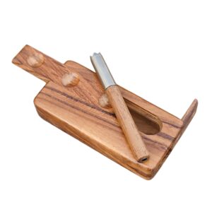 Wooden Dugout Set, Teak Rose Red Wood, Handcrafted Smoking Kit
