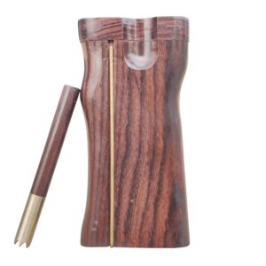 Classic Rose Wood Dugout with Brass Bat, Metal Poker – Natural Finish Hitter Box