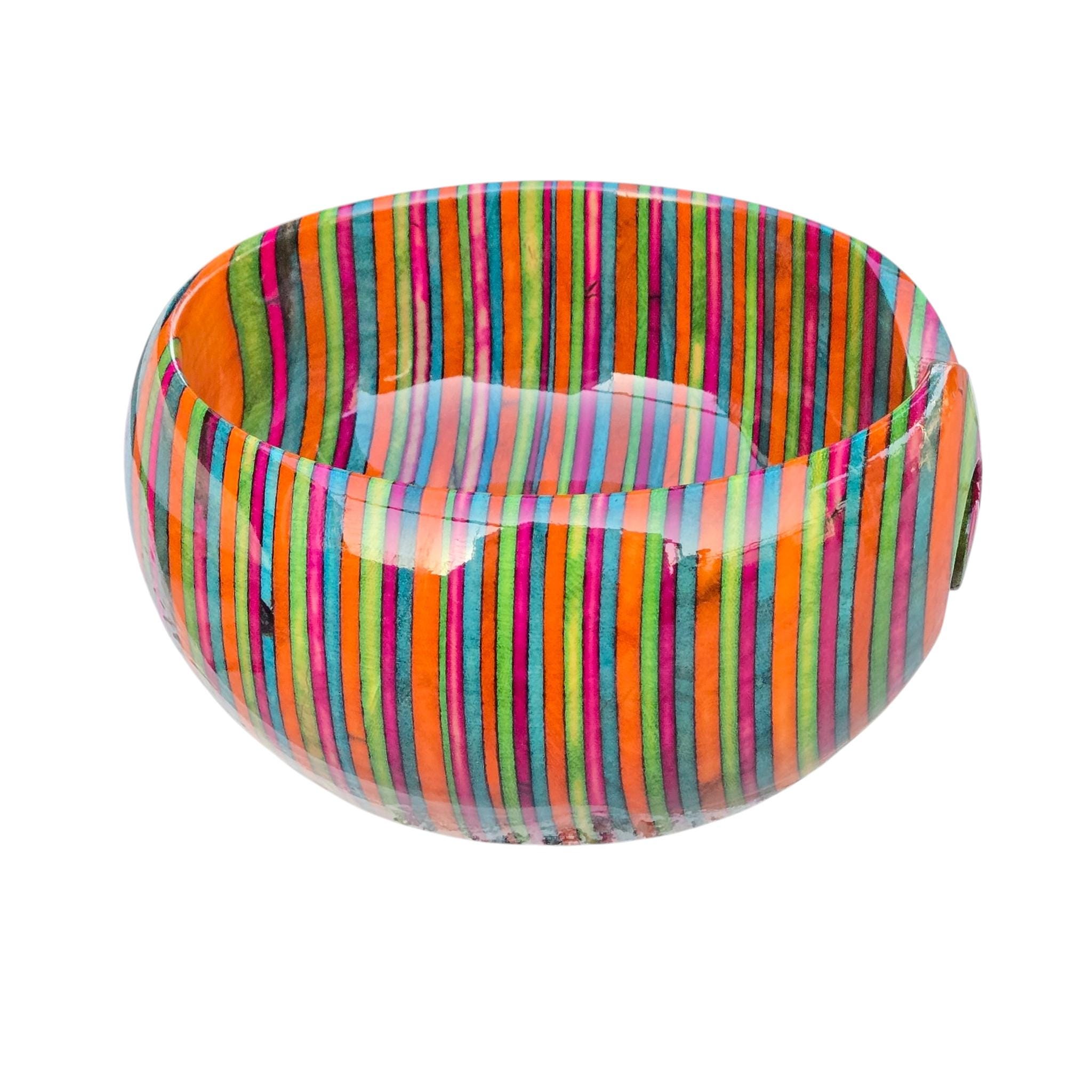 Pakka Wood Yarn Bowl, Colorful 6x3 Crochet, Knitting Bowl - Image 5